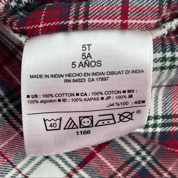 Old Navy Plaid Long Sleeve Button Down Shirt 5T - Picture 7 of 7